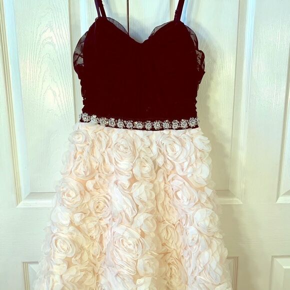 STUNNING BLACK & PINK FORMAL DRESS by DEB SIZE 11 - Picture 1 of 9